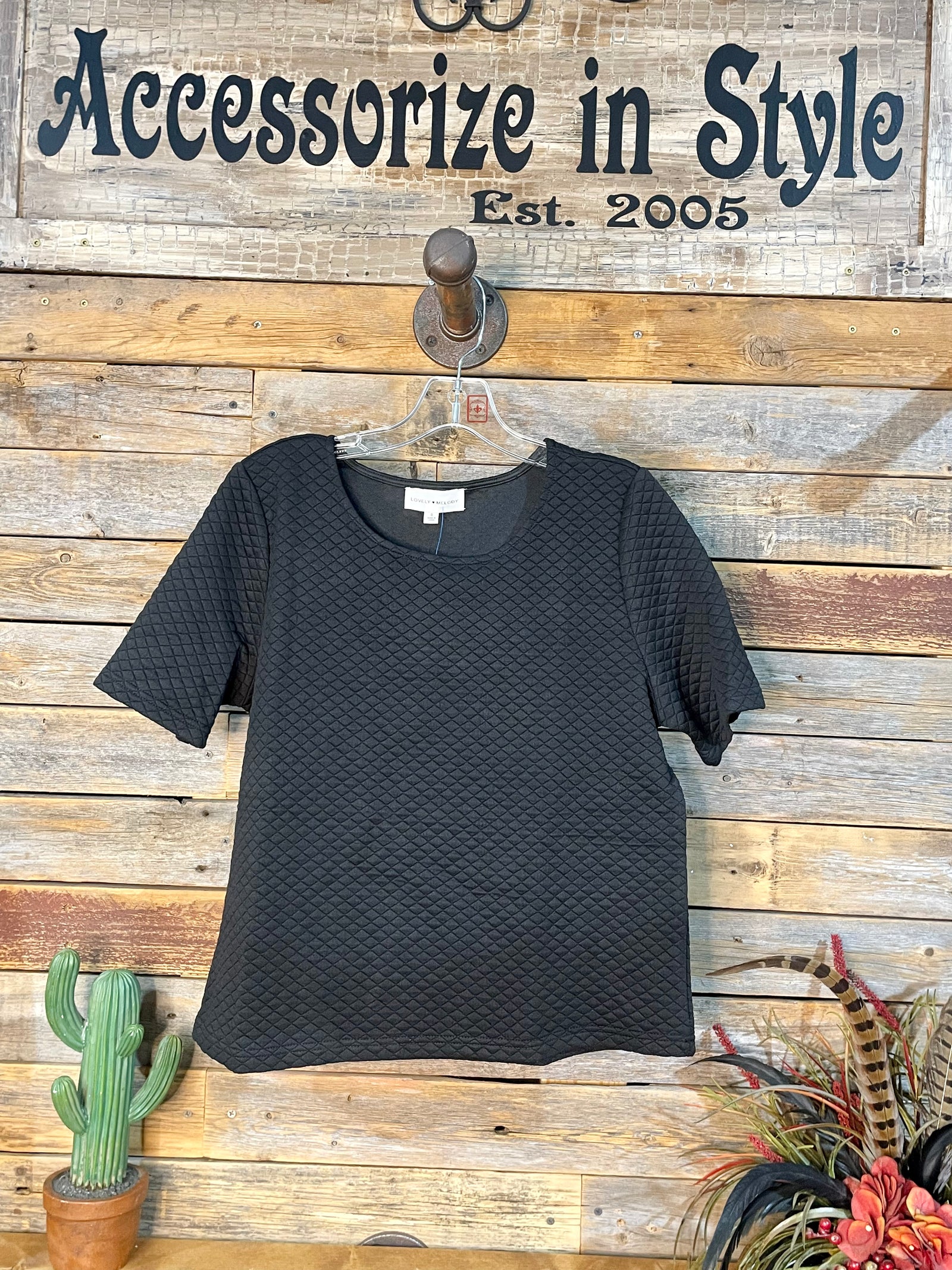 My Lucky Day Quilted Short Sleeve Top