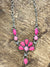 Alayna Two Tone Pink Cluster Necklace