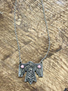 Finley Stamped Thunderbird Necklace - Pink