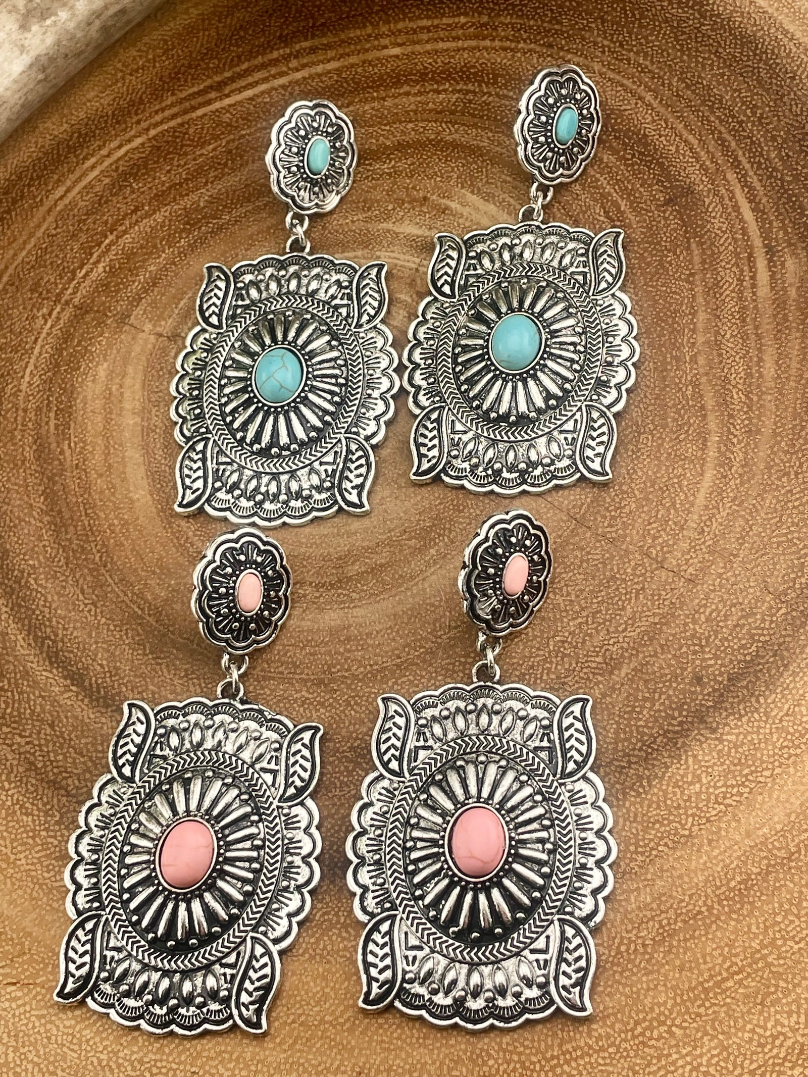 Misty Double Concho Post Earrings