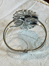 Kishner Center Row Burst Oval Concho Fashion Hinged Bracelet