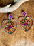 Rhinestone Multicolor Heart Earrings