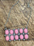 Hope Silver Backed Pebble Bar Necklace - Pink