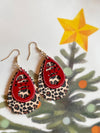 Christmas Cutout Layered Teardrop Earrings