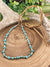 Tumbled Turquoise, Silver & Leather Fashion Hat Band