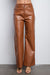 Faux Leather Staight Leg Pants