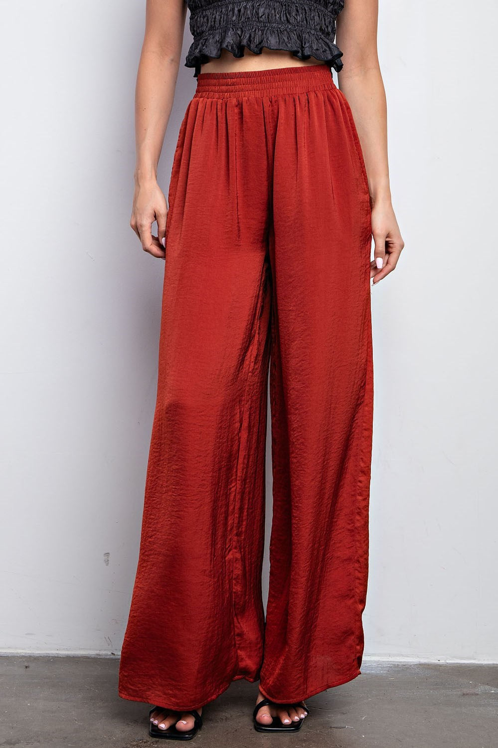 Wilma Wide Leg Satin Pants