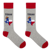 Men's Gray & Red Texas Crew Socks