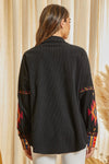 Aztec Embroidered Cord Jacket