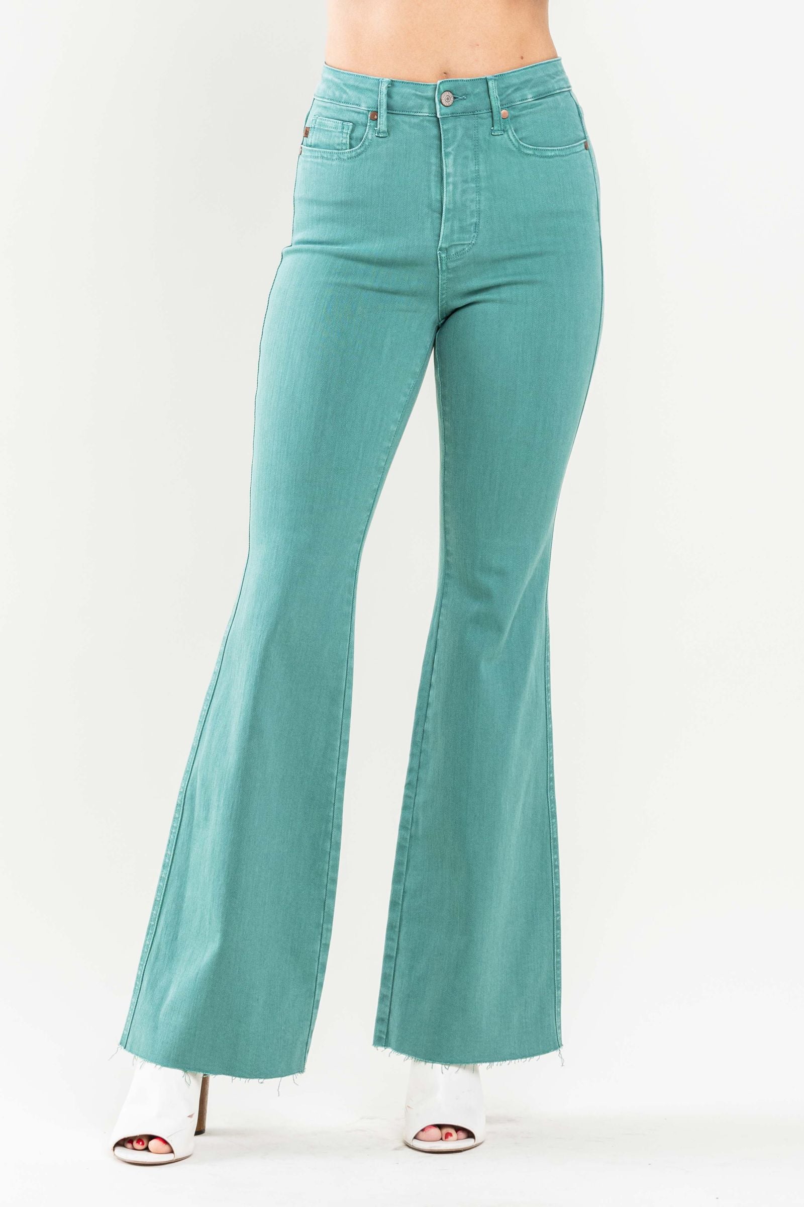 Tummy Control Topaz Dyed Flare Denim