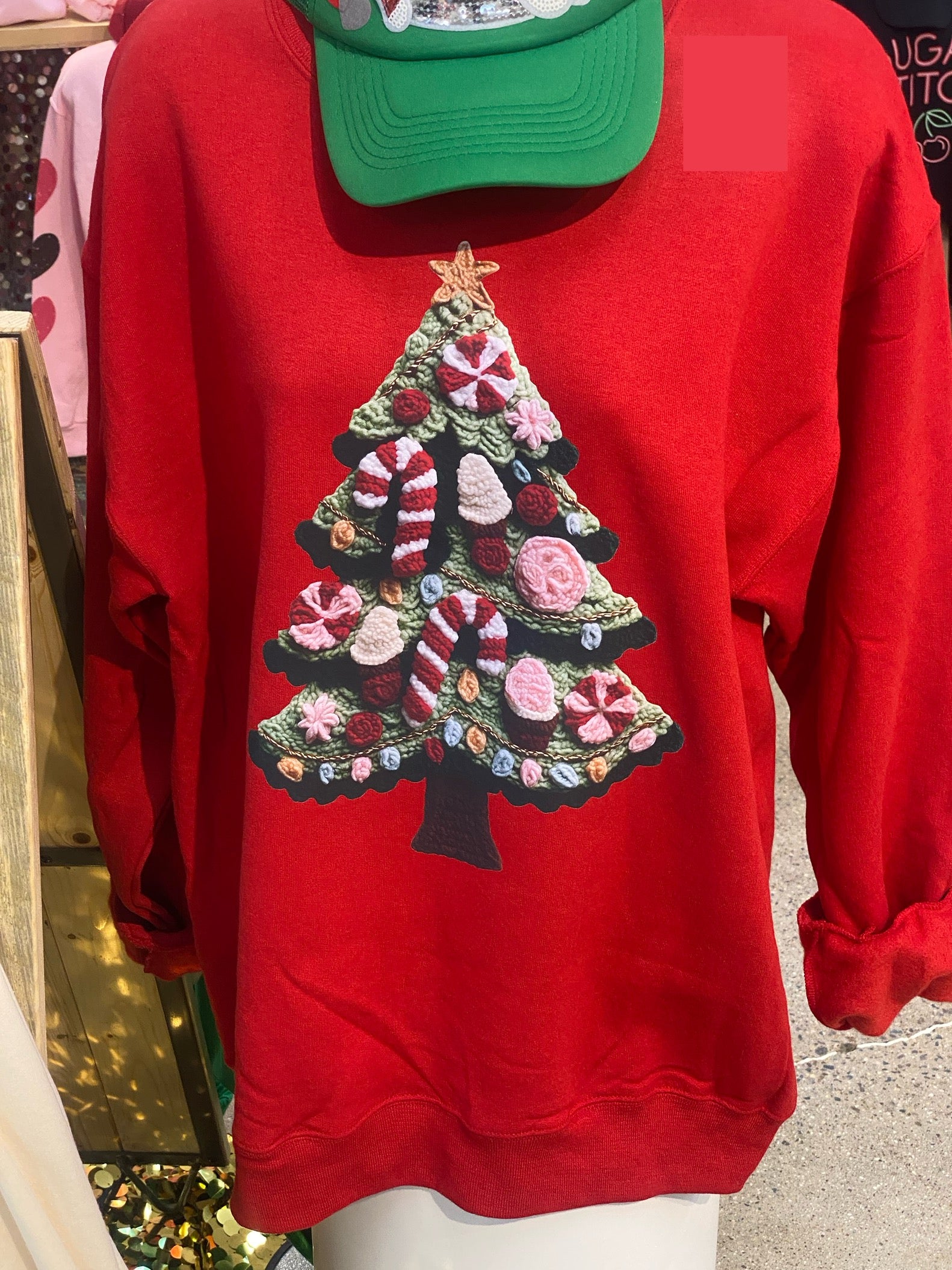 Sweatshirt Red Christmas Tree