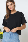 Studded Cropped Top