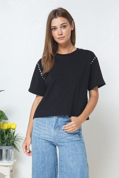 Studded Cropped Top