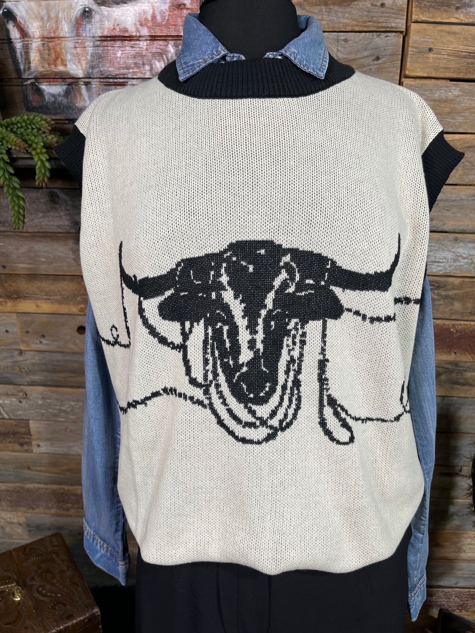 Lasso The Longhorn Sweater Vest