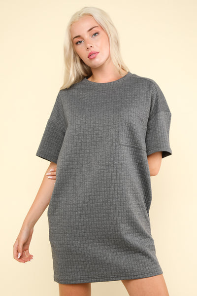 Wynonna Textured Front Pocket Dress