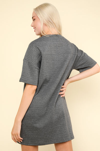 Wynonna Textured Front Pocket Dress