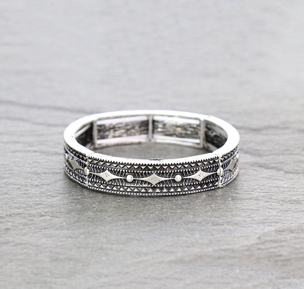 Heartbeats Fashion Silver Stretch Bracelet