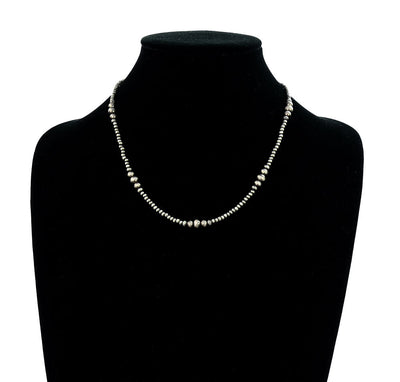 Hot Springs Grouped Fashion Silver Pearl Necklace - 18"