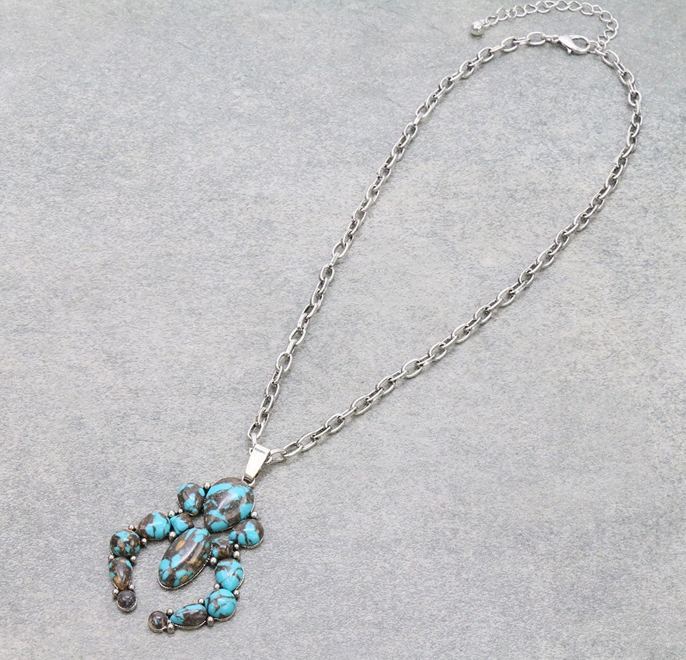 Stevie Teardrop & Naja Fashion Necklace - 18"