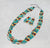 Addison 12 Strand Seed Bead Necklace & Earrings - Turquoise Multi