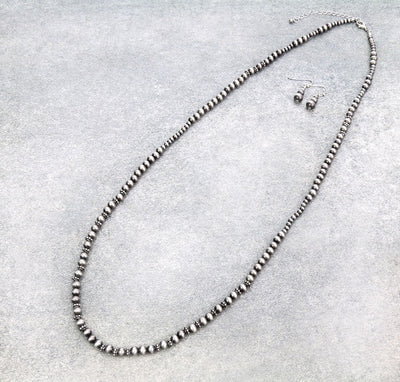 Washington Navajo & Decorative Bead Necklace - 30"