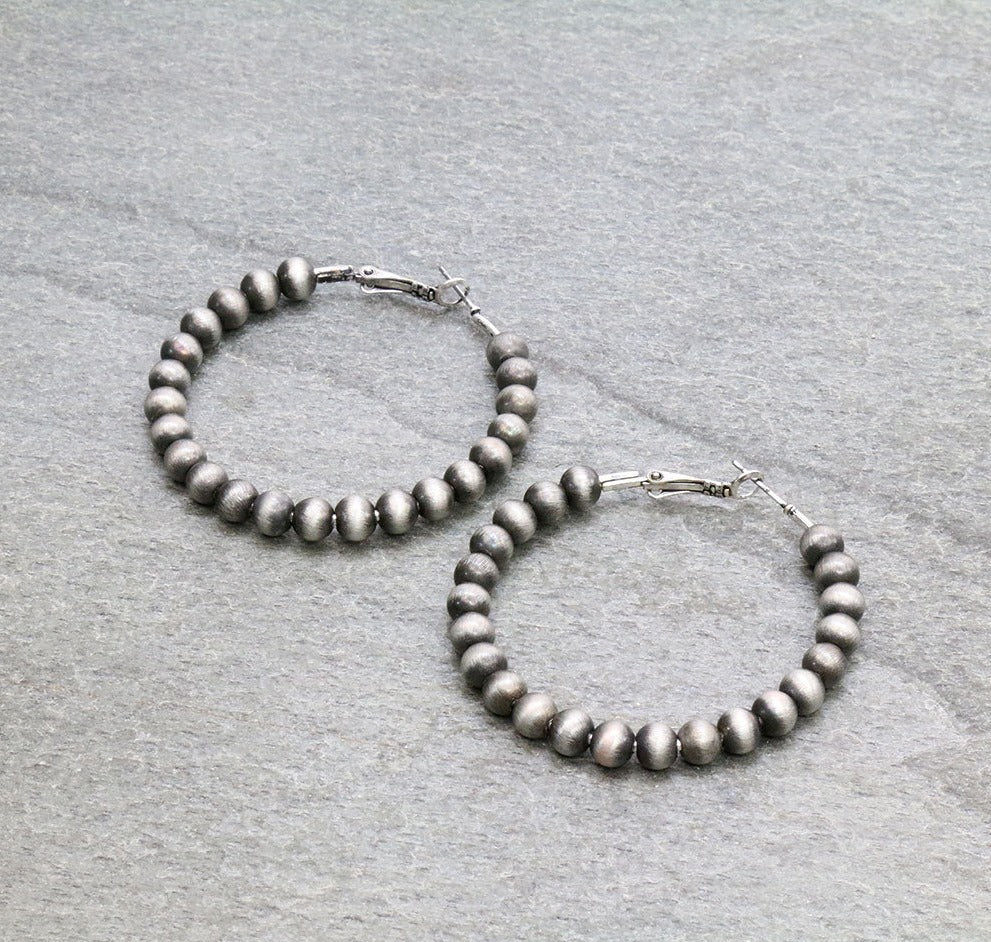 Conde Fashion Navajo Hoop Earrings - 2.5"