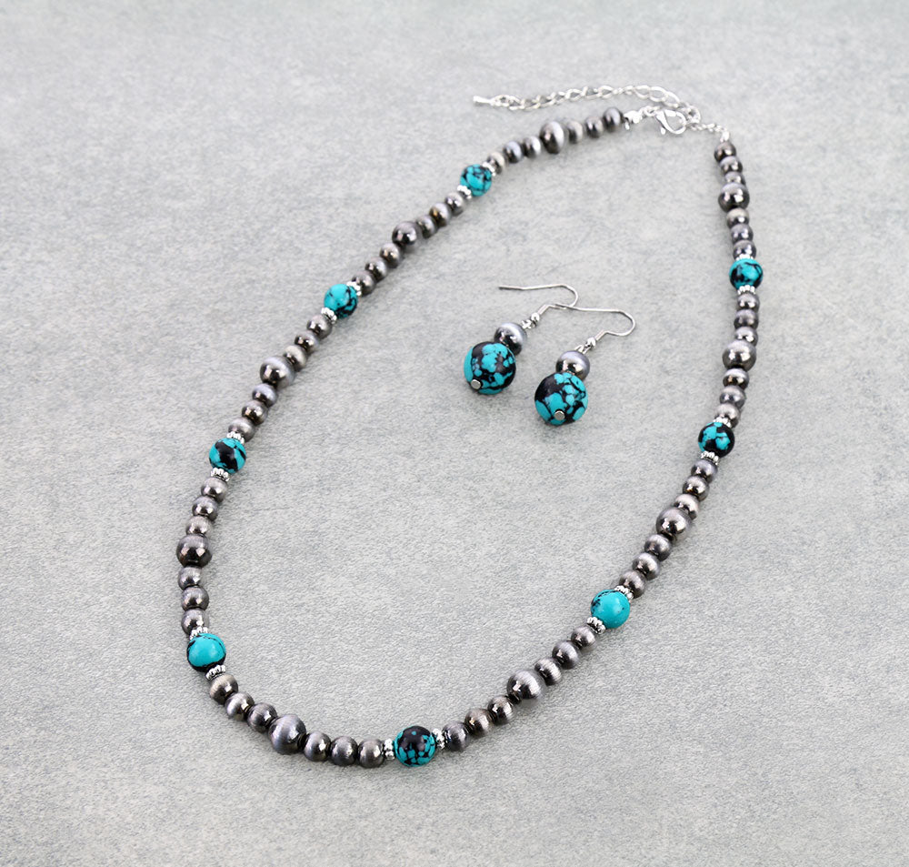 Blackwell Fashion Navajo & Turquoise Bead Necklace or Earrings