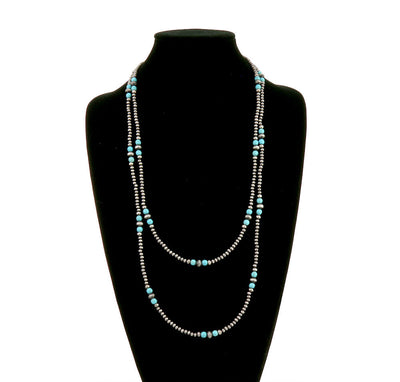 Anvil 4mm Varied Fashion Navajo Necklace - 60"