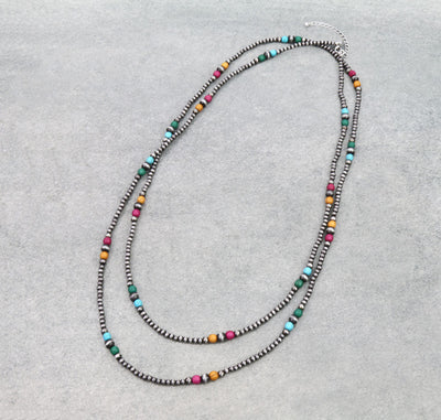 Anvil 4mm Varied Fashion Navajo Necklace - 60"