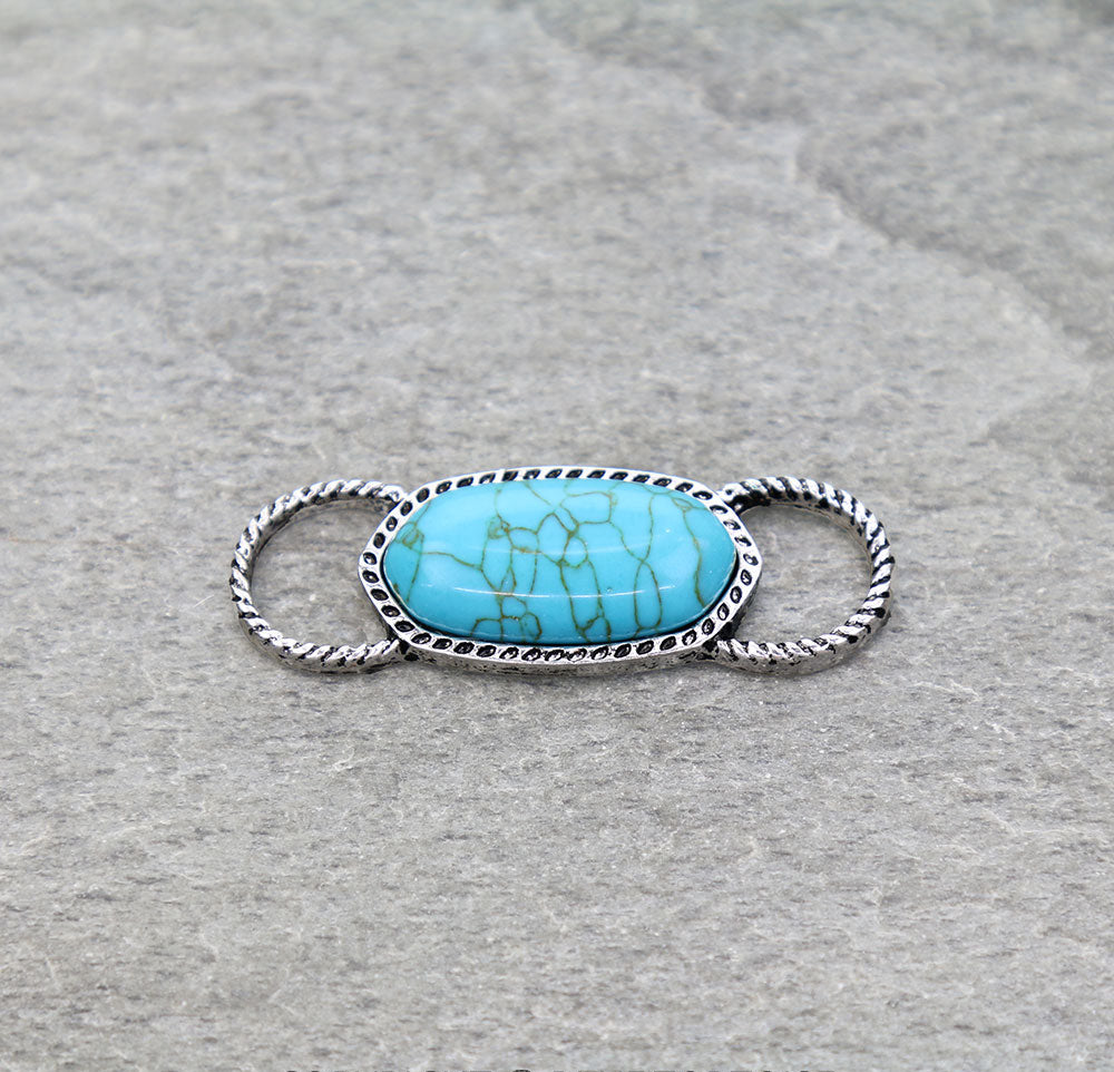 Amaker Fashion Turquoise Hex Scarf Slide