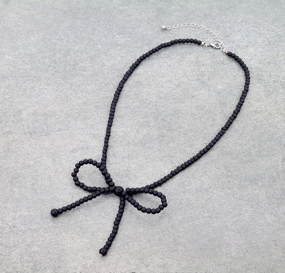 Revel Fashion Color Bead Bow Necklace - 18"