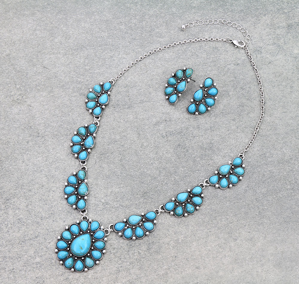 Atticus Fashion Half Circle Blossom Necklace or Earrings