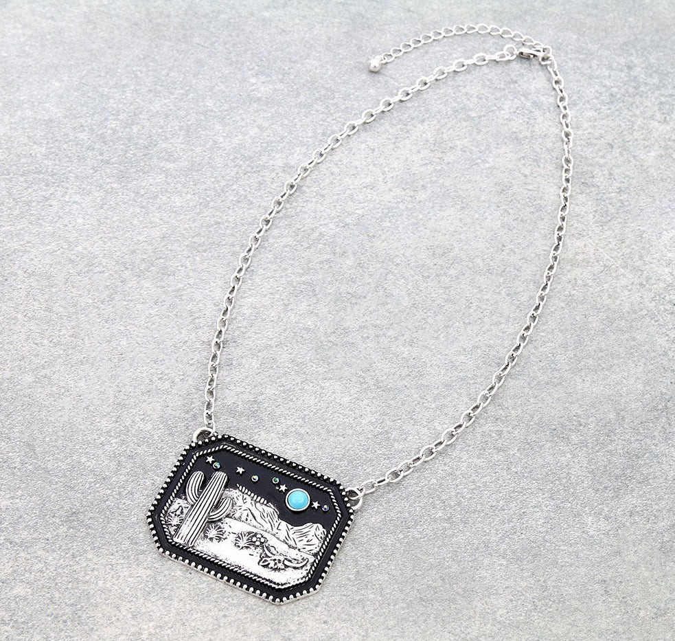 Nightime in the Desert Fashion Necklace - 20"