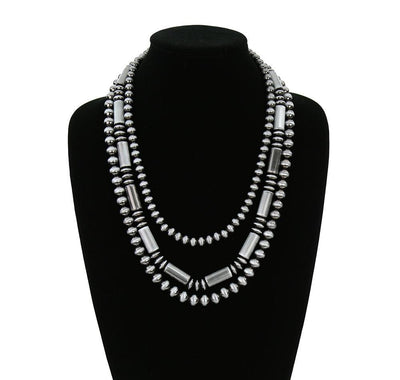 Hoyt 3 Layer Fashion Navajo Pearl Necklace