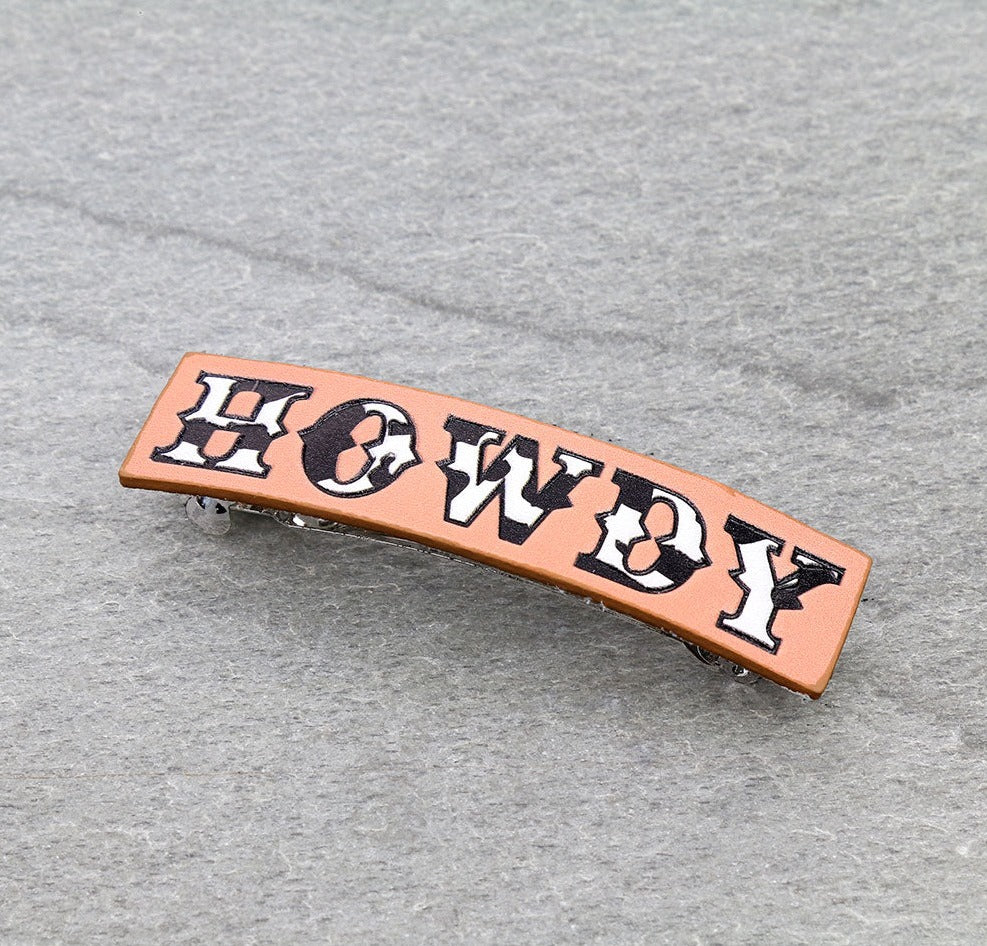 Otero Tooled Leather Hair Clip