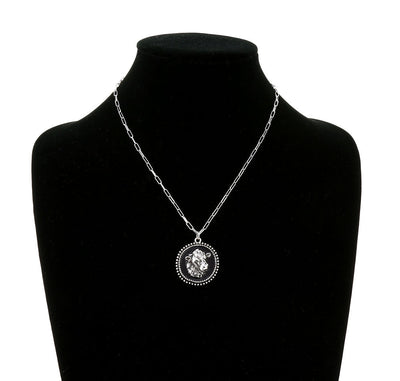 Belle Fashion 3D Cow Head Necklace Or Earrings - Silver