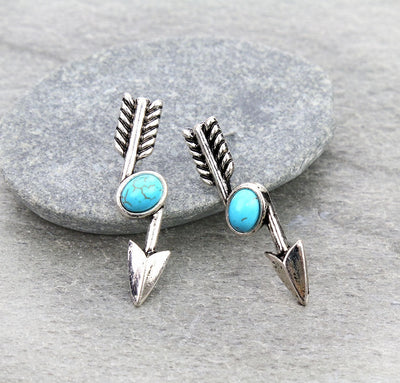 Arrow Thunder Bolt Fashion Earrings - Turquoise
