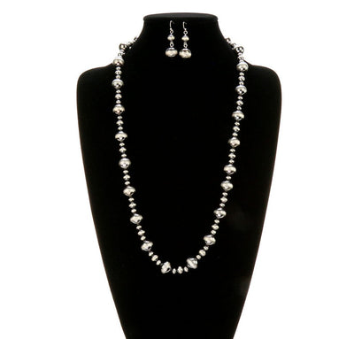 Felix Fashion Varied Navajo Pearl Necklace - 30"