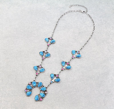 Brisbane Sparkle Squash Blossom Necklace
