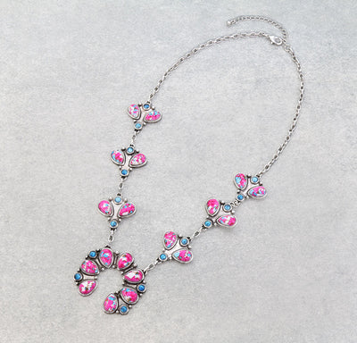 Brisbane Sparkle Squash Blossom Necklace
