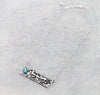 Run Wild Horse & Stone Bar Necklace & Earrings - Turquoise