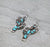 Shania Stamped Stone Cactus Fashion Earrings