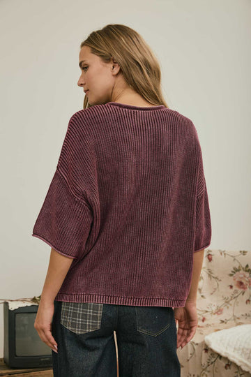 Burgundy or Navy Button Down Cardigan