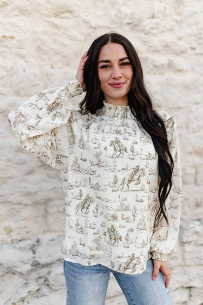Cactus & Cowboys Blouse