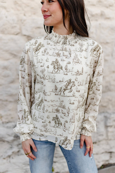 Cactus & Cowboys Blouse