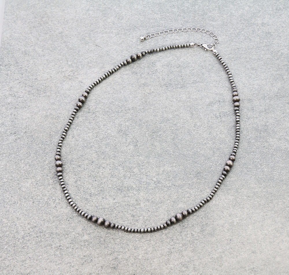 Hot Springs Grouped Fashion Silver Pearl Necklace - 18"
