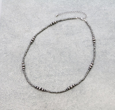 Hot Springs Grouped Fashion Silver Pearl Necklace - 18"
