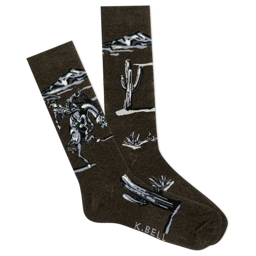 Bucking Bronco Crew Men's Socks
