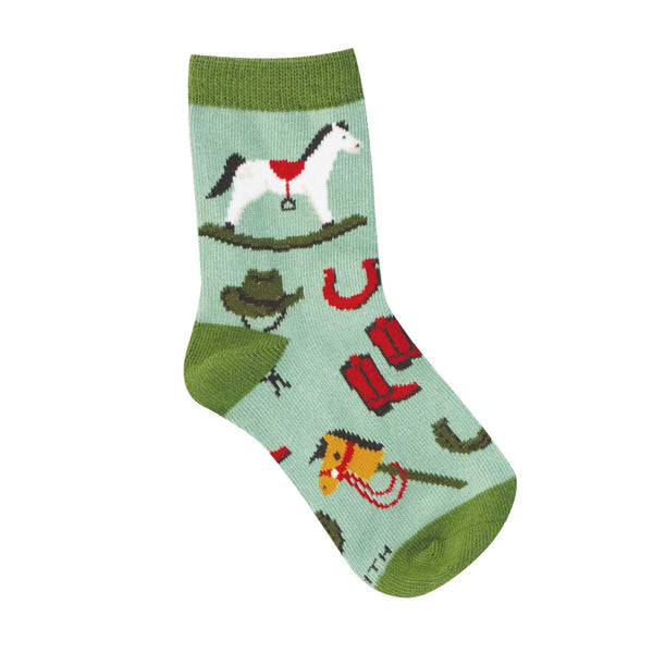 Pony Up Kid Socks - Green