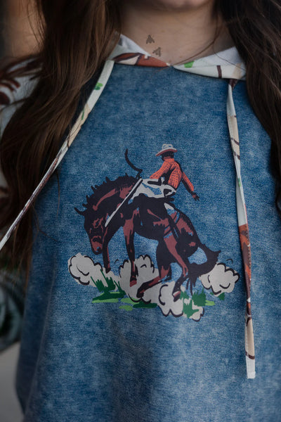 Vintage Ranch Cropped Hoodie